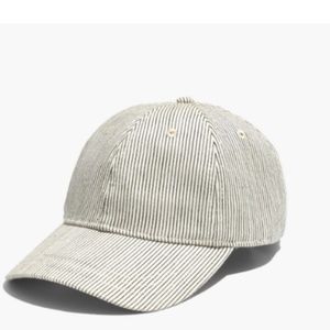 Madewell Baseball Cap in Railroad Stripe